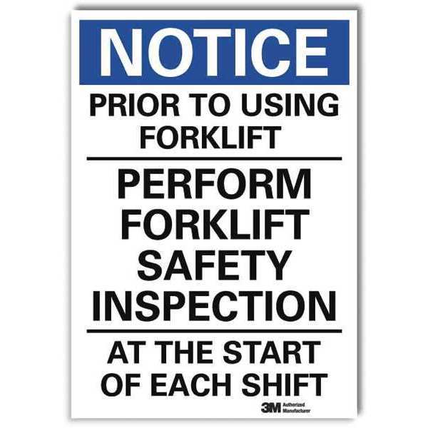 Notice Sign, 14 in H, 10 in W, Reflective Sheeting, Vertical Rectangle, English, U5-1467-RD_10X14