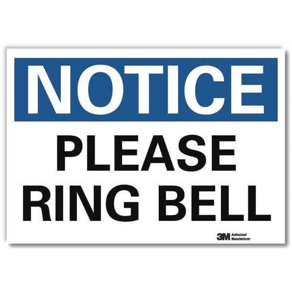 NoticeSign, ReflectSelfAdhVinyl, 7inWx5inH, U5-1454-RD_7X5