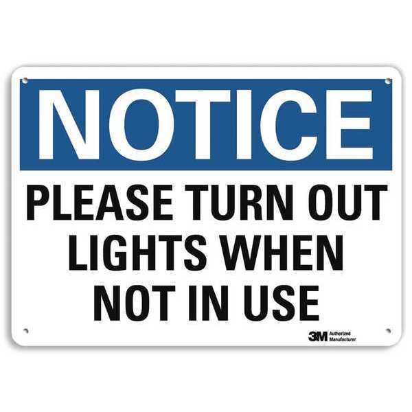 Notice Sign, RecycldReflecAlum, 10inWx7inH, U5-1455-RA_10X7