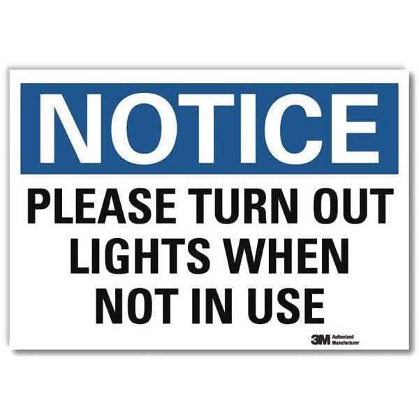 NoticeSign, ReflecSelfAdhVinyl, 10inWx7inH, U5-1455-RD_10X7