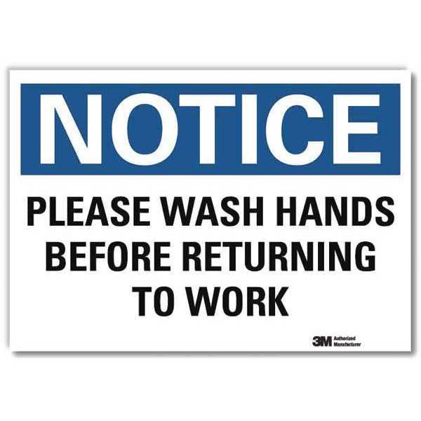 NoticeSign, ReflecSelfAdhVinyl, 10inWx7inH, U5-1456-RD_10X7