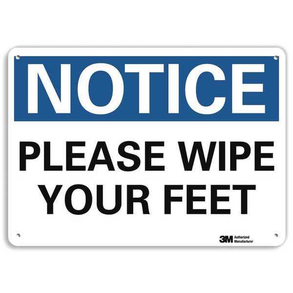 Notice Sign, RecycldReflecAlum, 10inWx7inH, U5-1457-RA_10X7
