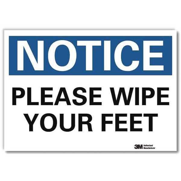 NoticeSign, ReflecSelfAdhVinyl, 10inWx7inH, U5-1457-RD_10X7