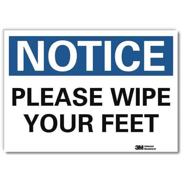 NoticeSign, ReflcSelfAdhVinyl, 14inWx10inH, U5-1457-RD_14X10
