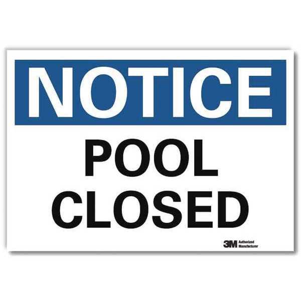 NoticeSign, ReflectSelfAdhVinyl, 7inWx5inH, U5-1458-RD_7X5