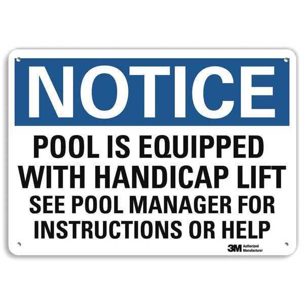Notice Sign, RecycldReflecAlum, 10inWx7inH, U5-1460-RA_10X7