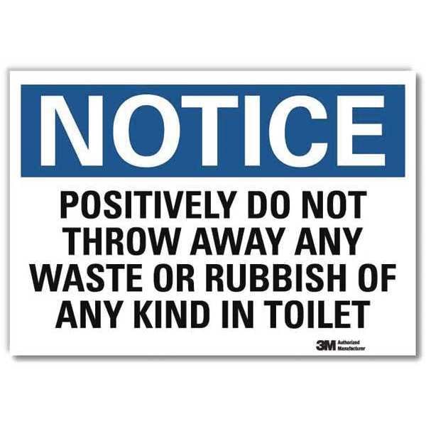NoticeSign, ReflcSelfAdhVinyl, 14inWx10inH, U5-1464-RD_14X10