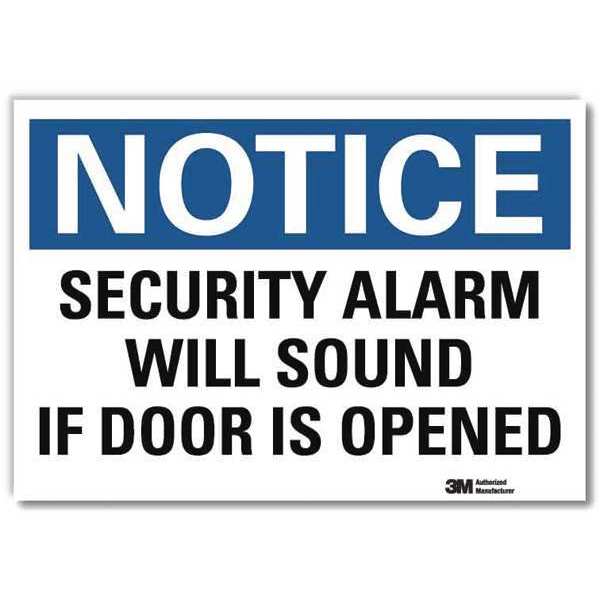 Notice Sign, 5\u0022 x 7\u0022, Vinyl, 5 in H, 7 in W, Reflective Sheeting, English, U5-1511-RD_7X5
