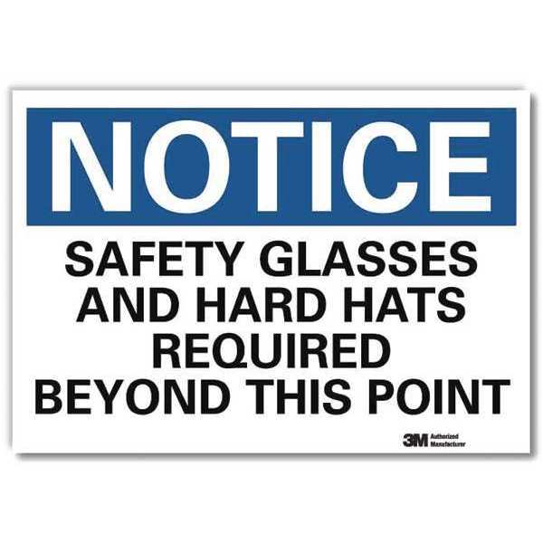 NoticeSign, ReflectSelfAdhVinyl, 7inWx5inH, U5-1493-RD_7X5