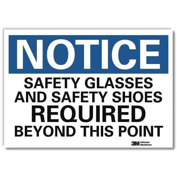 NoticeSign, ReflcSelfAdhVinyl, 14inWx10inH, U5-1494-RD_14X10