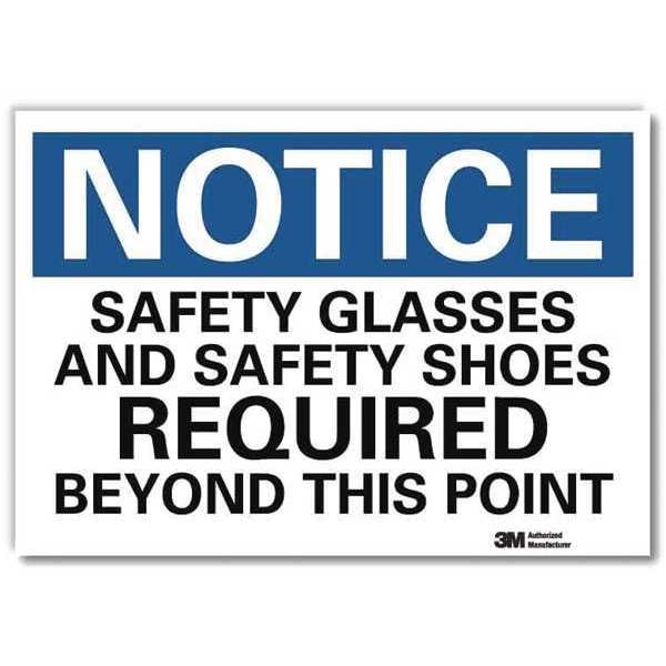 NoticeSign, ReflectSelfAdhVinyl, 7inWx5inH, U5-1494-RD_7X5