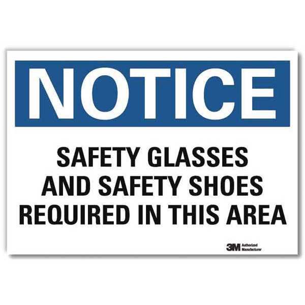 NoticeSign, ReflectSelfAdhVinyl, 7inWx5inH, U5-1495-RD_7X5