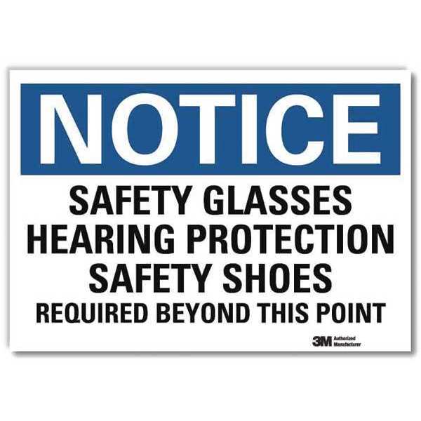 NoticeSign, ReflcSelfAdhVinyl, 14inWx10inH, U5-1498-RD_14X10