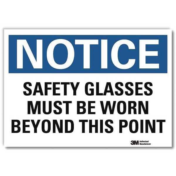 NoticeSign, ReflectSelfAdhVinyl, 7inWx5inH, U5-1499-RD_7X5