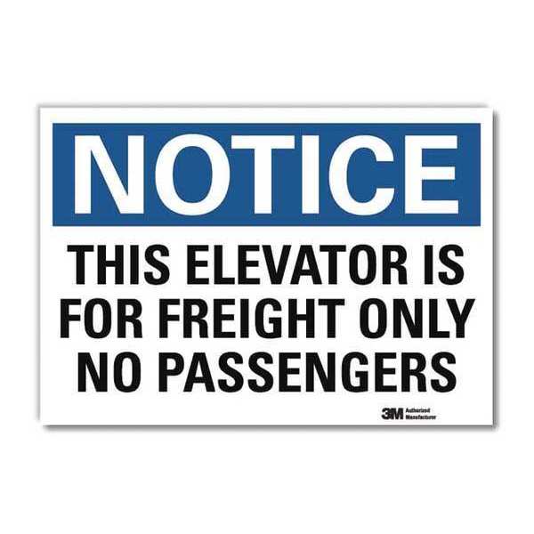Notice Sign, 10 in H, 14 in W, Reflective Sheeting, Horizontal Rectangle, English, U5-1555-RD_14X10