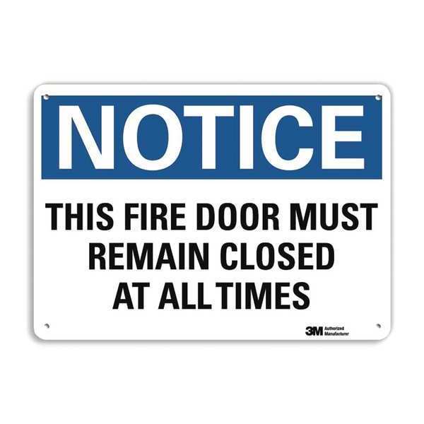 Notice Sign, RecycldReflecAlum, 10inWx7inH, 7 in Height, 10 in Width, Aluminum, Vertical Rectangle