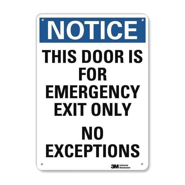 Notice Sign, 10 in x 7 in, Aluminum