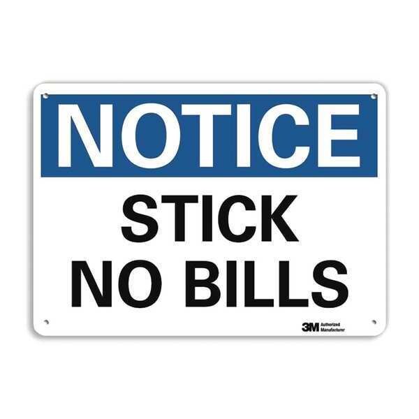 Notice Sign, 7 in H, 10 in W, Aluminum, Vertical Rectangle, English, U5-1530-RA_10X7