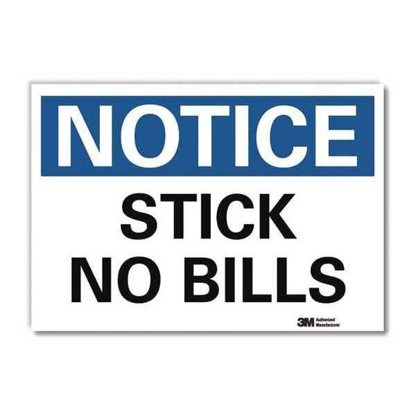 Notice Sign, 10 in H, 14 in W, Reflective Sheeting, Horizontal Rectangle, English, U5-1530-RD_14X10