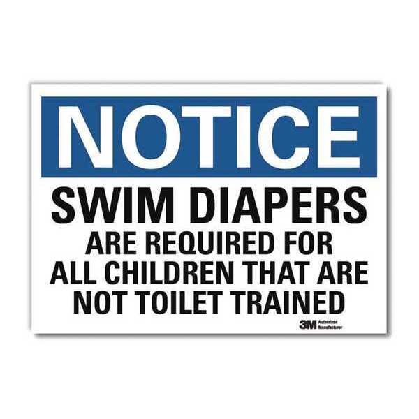 NoticeSign, ReflcSelfAdhVinyl, 14inWx10inH, U5-1535-RD_14X10