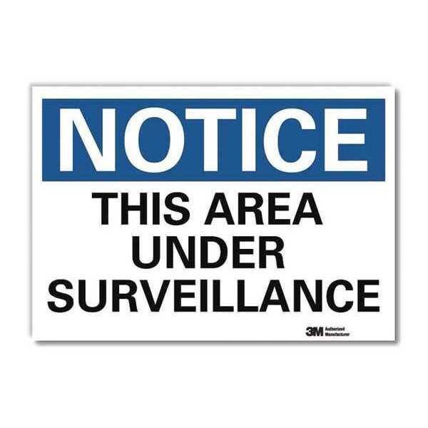 Notice Sign, 5 in H, 7 in W, Reflective Sheeting, Horizontal Rectangle, English, U5-1547-RD_7X5