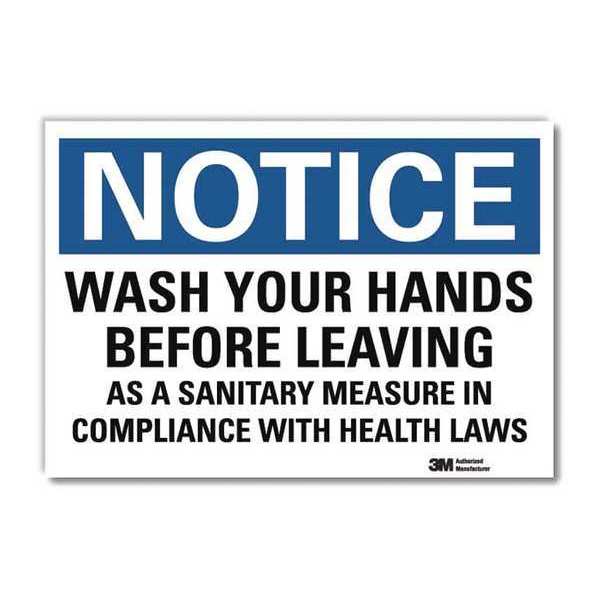 NoticeSign, ReflecSelfAdhVinyl, 10inWx7inH, U5-1613-RD_10X7