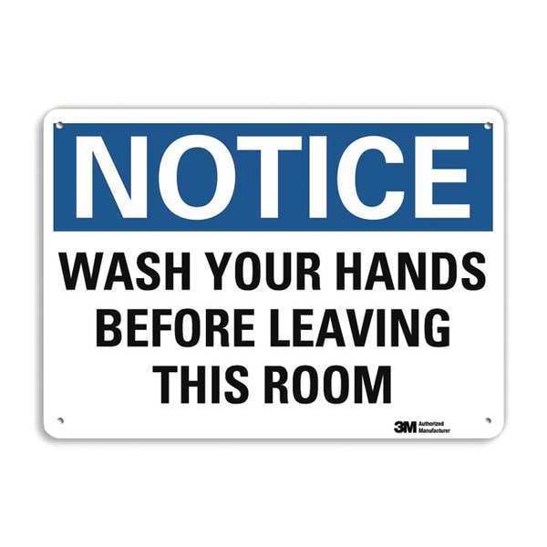 Notice Sign, RecycldReflecAlum, 10inWx7inH, U5-1614-RA_10X7
