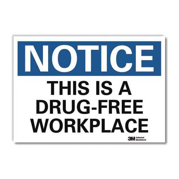 Notice Sign, 10 in H, 14 in W, Reflective Sheeting, Horizontal Rectangle, English, U5-1559-RD_14X10