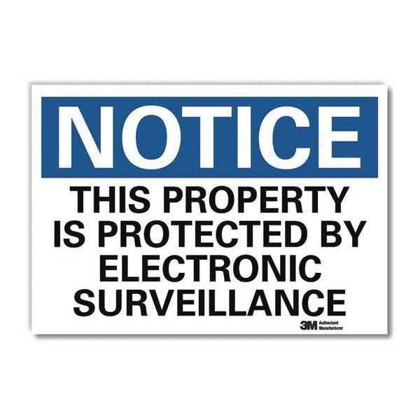 Notice Sign, 10 in H, 14 in W, Reflective Sheeting, Horizontal Rectangle, English, U5-1568-RD_14X10