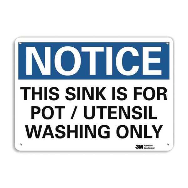 Notice Sign, RecycldReflecAlum, 10inWx7inH, U5-1569-RA_10X7