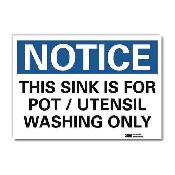 NoticeSign, ReflcSelfAdhVinyl, 14inWx10inH, U5-1569-RD_14X10