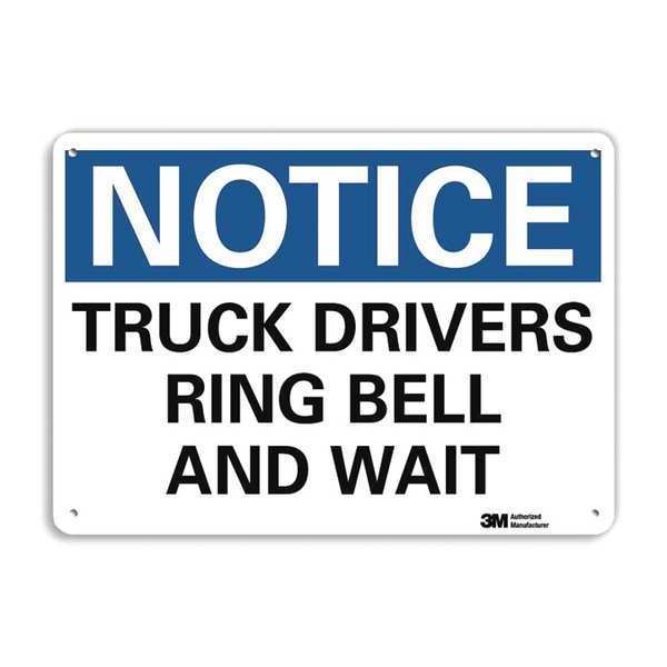 Notice Sign, 7 in H, 10 in W, Aluminum, Vertical Rectangle, English, U5-1580-RA_10X7