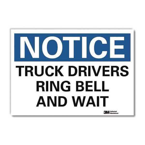 Notice Sign, 7 in H, 10 in W, Aluminum, Vertical Rectangle, English, U5-1580-RD_10X7