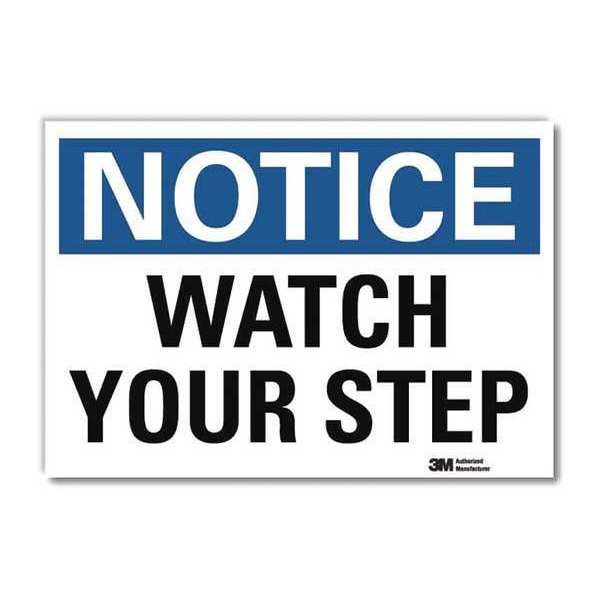 Notice Sign, 10 in H, 14 in W, Reflective Sheeting, Horizontal Rectangle, U5-1617-RD_14X10
