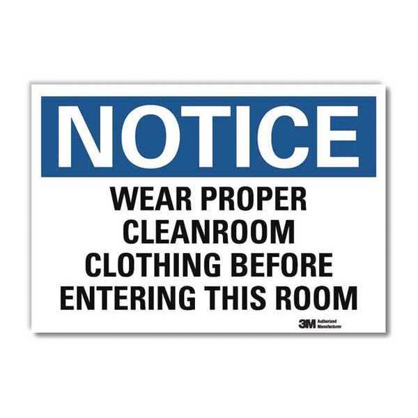 NoticeSign, ReflectSelfAdhVinyl, 7inWx5inH, U5-1623-RD_7X5