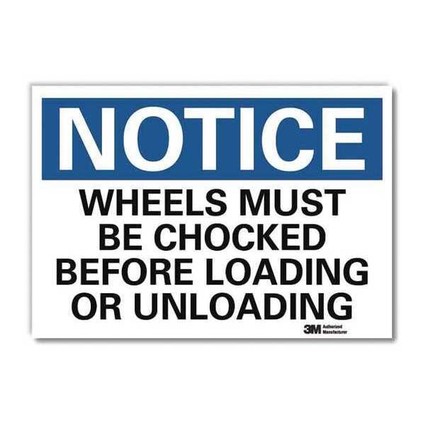 Notice Sign, 10 in H, 14 in W, Reflective Sheeting, Horizontal Rectangle, English, U5-1627-RD_14X10
