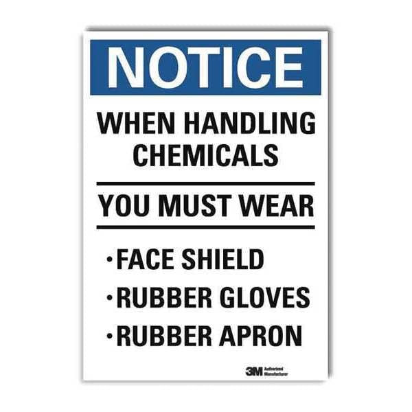 NoticeSign, ReflcSelfAdhVinyl, 10inWx14inH