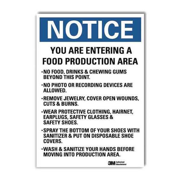 Notice Sign, ReflecSelfAdhVinyl, 5inWx7inH, U5-1633-RD_5X7