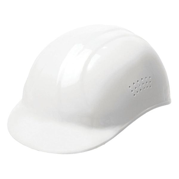 Vented Bump Cap, Front Brim, 4-Point Pinlock Suspension, Fits Hat Size 6 1/2 to 7 3/4, White