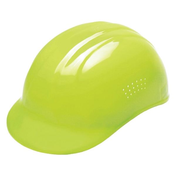 Vented Bump Cap, Front Brim, 4-Point Pinlock Suspension, Fits Hat Size 6 1/2 to 7 3/4, Lime