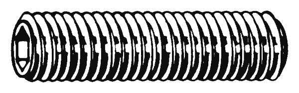 Socket Set Screw, Cone, 1/4-20x1/2, PK50