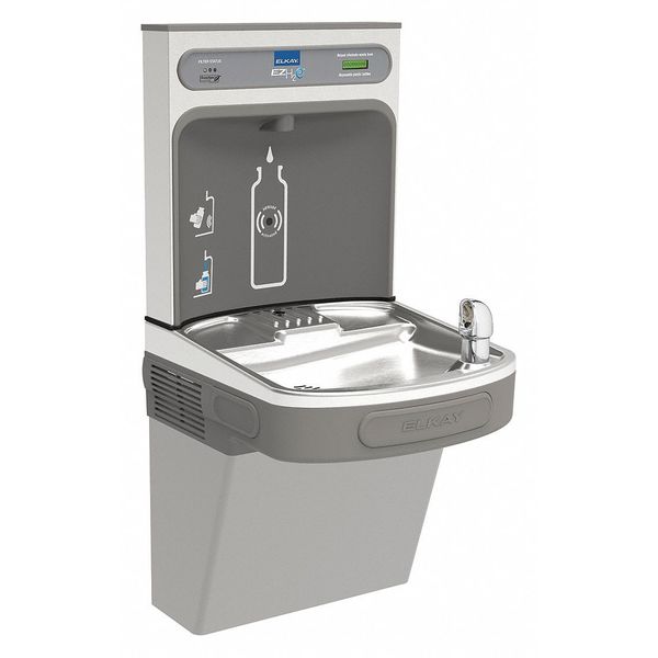 Bottle Fill Stn+Cooler Filter 8GPH Gray