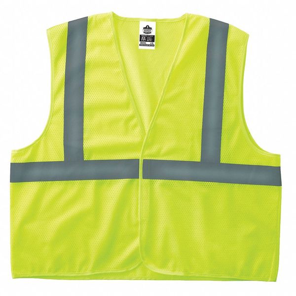 Class 2 Super Econo Mesh Vest, Lime, S/M