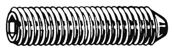 Socket Set Screw, Cup, 2-56x1/16, PK100