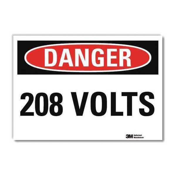 Danger Sign, Self-Adhesv Mount, 10inWx7inH, U3-1071-RD_10X7