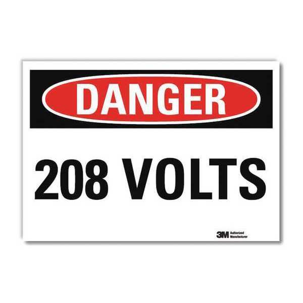 Danger Sign, Slf-Adhesv Mount, 14inWx10inH, U3-1071-RD_14X10