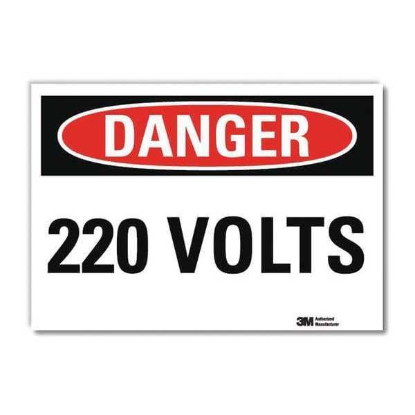 Danger Sign, Self-Adhesv Mount, 7inWx5inH, U3-1072-RD_7X5
