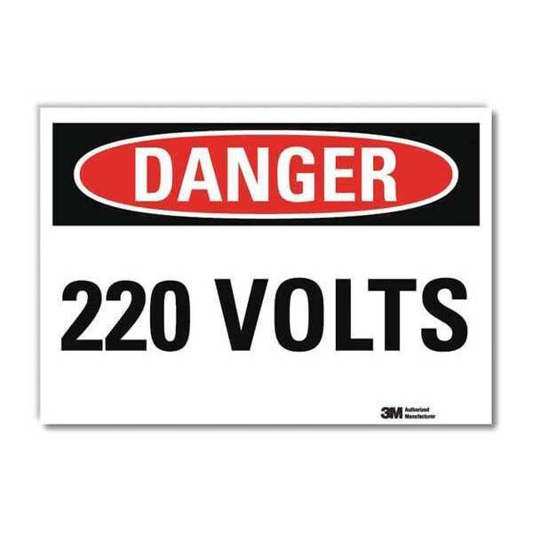 Danger Sign, Self-Adhesv Mount, 10inWx7inH, U3-1072-RD_10X7