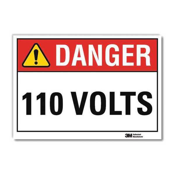 Danger Sign, Slf-Adhesv Mount, 14inWx10inH, U3-1003-RD_14X10