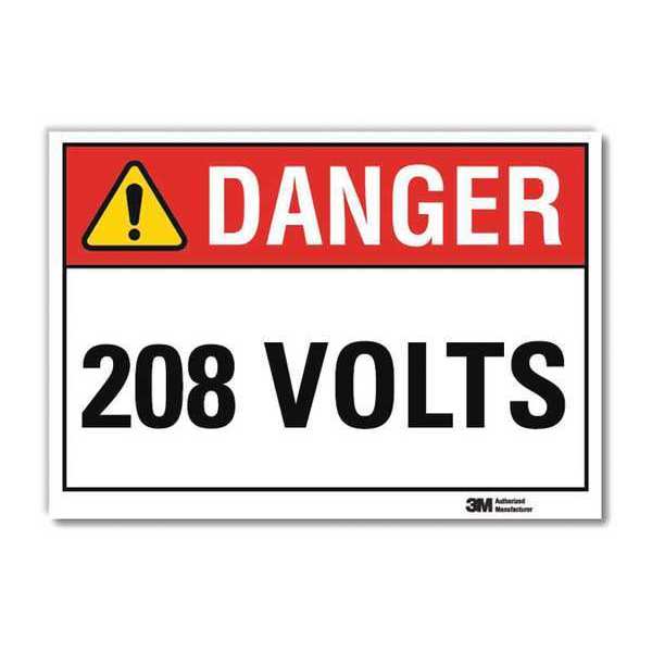 Danger Sign, Self-Adhesv Mount, 7inWx5inH, U3-1005-RD_7X5